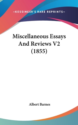 Miscellaneous Essays And Reviews V2 (1855) 0548934657 Book Cover