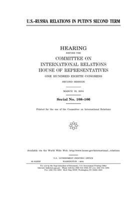 U.S.-Russia relations in Putin's second term 1712287524 Book Cover