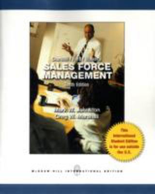 Sales Force Management [Unqualified] B007YTR7VU Book Cover