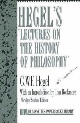 Hegel's Lectures on History of Philosophy 1573924806 Book Cover