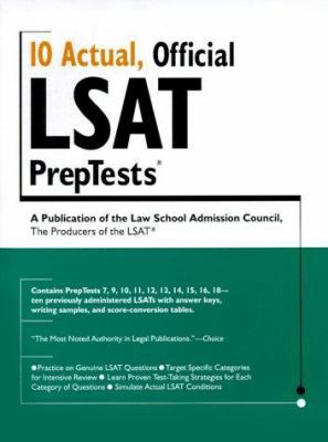10 Actual, Official LSAT PrepTests 0942639634 Book Cover