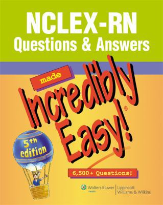 NCLEX-RN Questions & Answers Made Incredibly Ea... B0082OO93A Book Cover