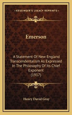 Emerson: A Statement of New England Transcenden... 1164209876 Book Cover