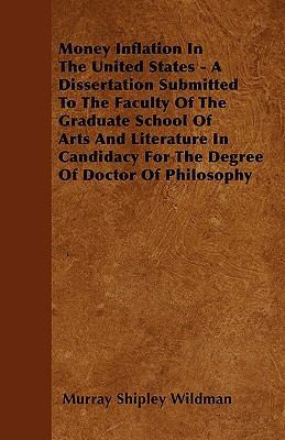 Money Inflation In The United States - A Disser... 1445575566 Book Cover