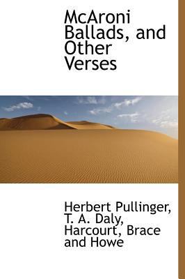 McAroni Ballads, and Other Verses 1140284088 Book Cover