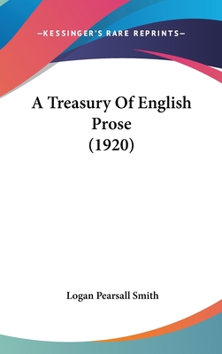 A Treasury of English Prose (1920) 1436940753 Book Cover