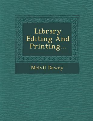 Library Editing and Printing... 1249981514 Book Cover