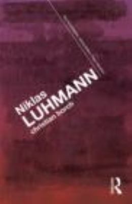 Niklas Luhmann 0415490944 Book Cover