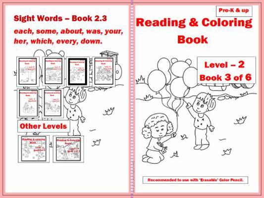 Paperback Reading & Coloring Book - Level 2 - Book 3 Of 6 Book