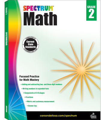 Spectrum Math Workbook, Grade 2 B00OYB05CE Book Cover