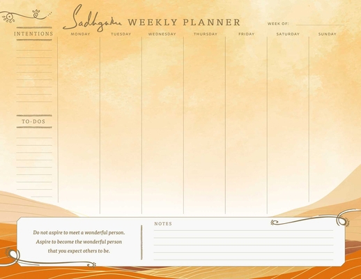 Sadhguru Weekly Planner Notepad B0FWZXYBL9 Book Cover