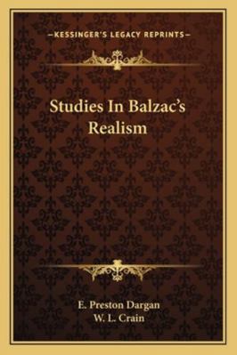 Studies In Balzac's Realism 1163182567 Book Cover