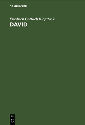 David: Ein Trauerspiel [German] 3112660137 Book Cover