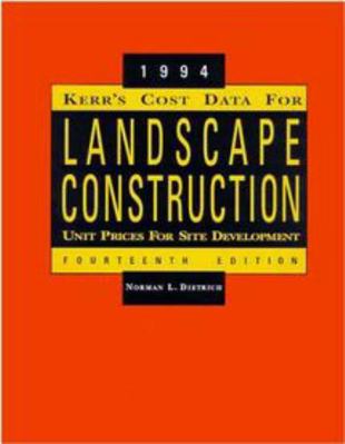 Kerr's Cost Data for Landscape Construction: 19... 0471286192 Book Cover