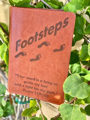 Footsteps Bible Reading Plan Journal in BROWN 0578532522 Book Cover