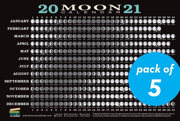 2021 Moon Calendar Card (5 Pack): Lunar Phases,... 1615196781 Book Cover