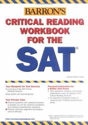 Critical Reading Workbook for the SAT 0764133810 Book Cover