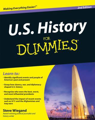 U.S. History for Dummies 0470436395 Book Cover