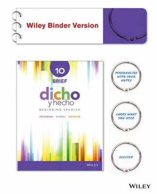 Dicho Y Hecho: Beginning Spanish [Spanish] 111912882X Book Cover