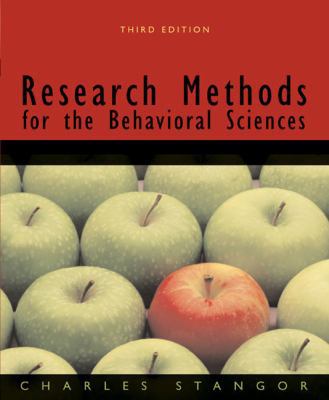 Research Methods for the Behavioral Sciences 0618705910 Book Cover