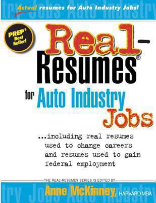 Real-Resumes for Auto Industry Jobs 1475093292 Book Cover