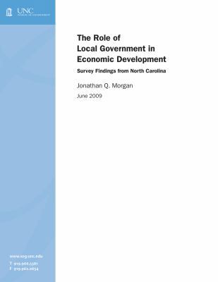 The Role of Local Government in Economic Develo... 1560116129 Book Cover