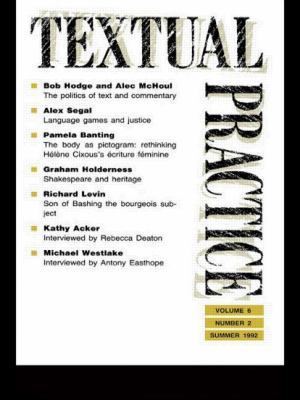Textual Practice: Volume 6, Issue 2 0415081122 Book Cover