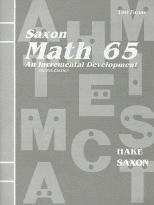 Math 65: An Incremental Development 1565770706 Book Cover