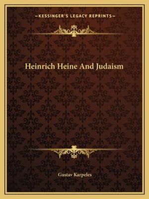 Heinrich Heine And Judaism 1162875801 Book Cover