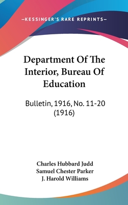 Department of the Interior, Bureau of Education... 1162216948 Book Cover