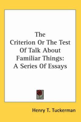 The Criterion or the Test of Talk about Familia... 141795289X Book Cover