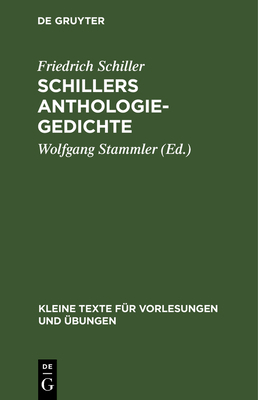 Schillers Anthologie-Gedichte [German] 3110999528 Book Cover