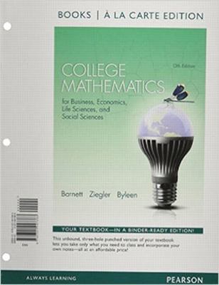 College Mathematics for Business, Economics, Li... 032194738X Book Cover