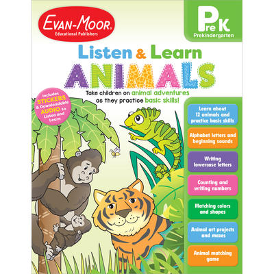 Listen and Learn: Animals, Grade Prek 1645141845 Book Cover