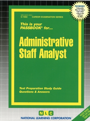 Administrative Staff Analyst 0837315530 Book Cover