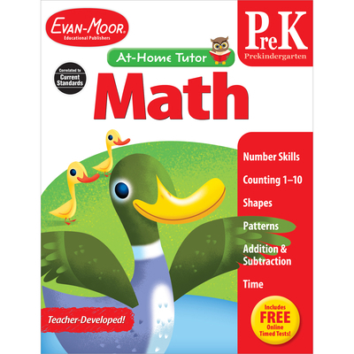At Home Tutor Math, Grade Prek 1613689799 Book Cover
