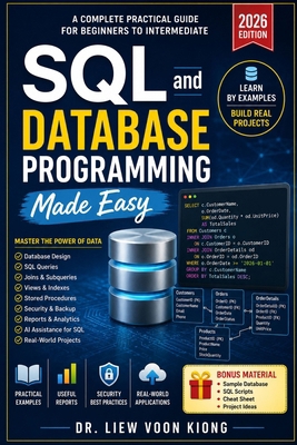 SQL and Database Programming Made Easy: A Pract... B0H121N2HX Book Cover