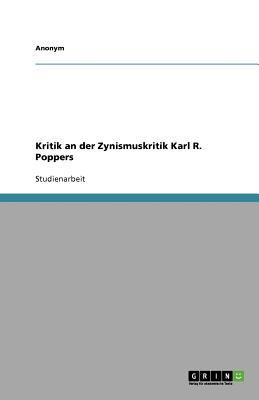 Kritik an der Zynismuskritik Karl R. Poppers [German] 3640983254 Book Cover