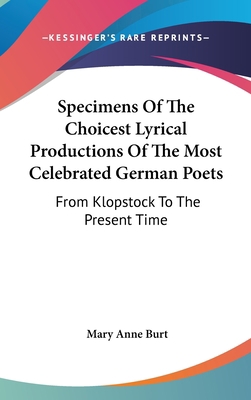 Specimens Of The Choicest Lyrical Productions O... 0548241791 Book Cover