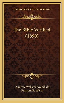 The Bible Verified (1890) 116708764X Book Cover