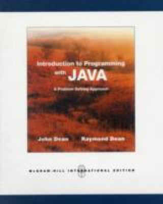 Introduction to Programming with Java 0071269673 Book Cover