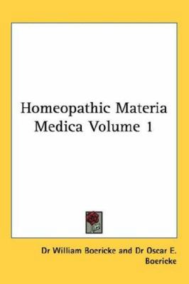 Homeopathic Materia Medica Volume 1 1432624865 Book Cover