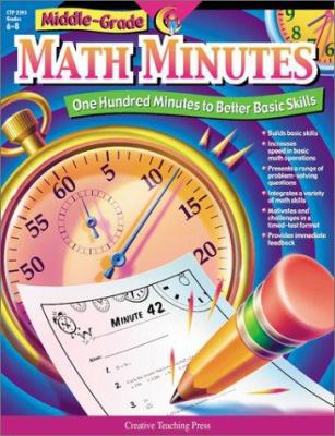Middle-Grade Math Minutes: One Hundred Minutes ... 1574717235 Book Cover