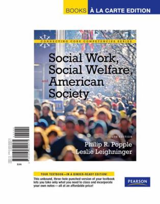 Social Work, Social Welfare and American Society 0205842577 Book Cover