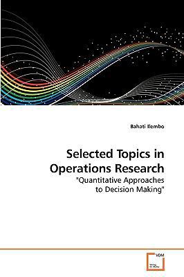 Selected Topics in Operations Research 3639232542 Book Cover