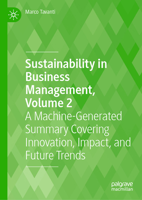 Sustainability in Business Management, Volume 2... 3031934660 Book Cover