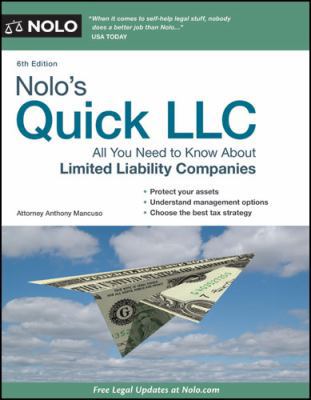 Nolo's Quick LLC: All You Need to Know about Li... 1413313248 Book Cover