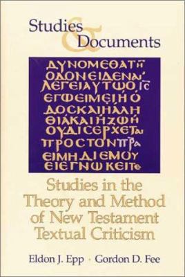 Studies in the Theory and Method of New Testame... 0802824307 Book Cover