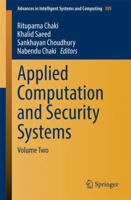 Applied Computation and Security Systems: Volum... 8132219872 Book Cover