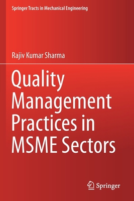 Quality Management Practices in Msme Sectors 9811595143 Book Cover